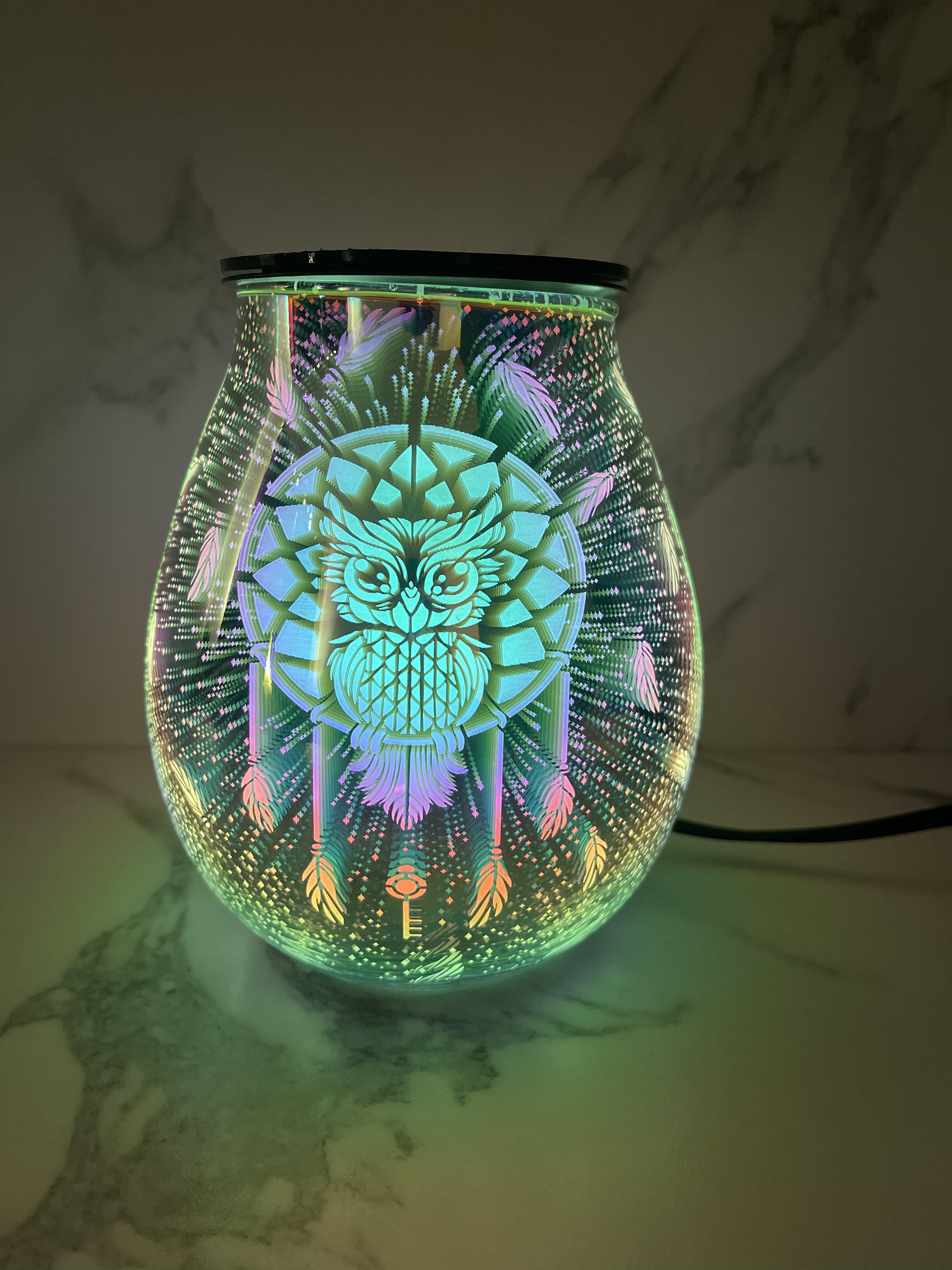 Electric wax online warmer owl