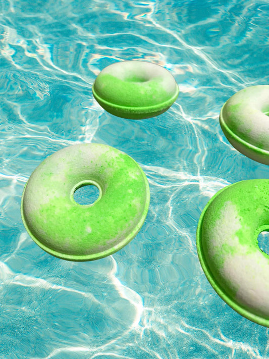 Coconut lime scented donut bath bomb